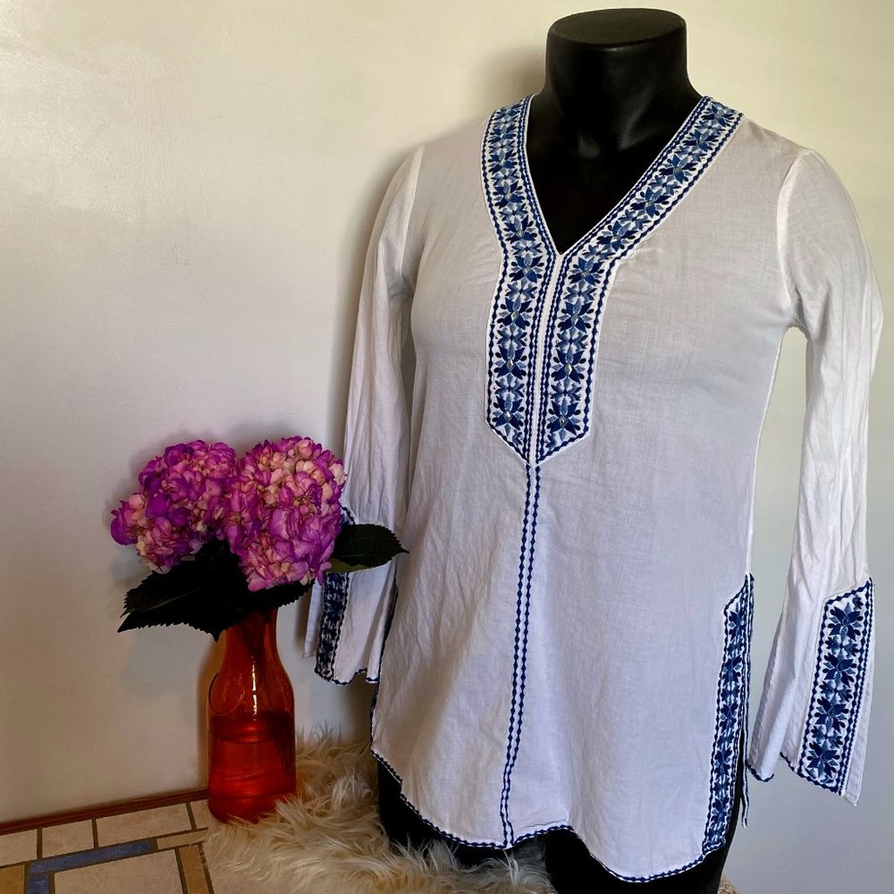 White House Black Market Boho Blouse